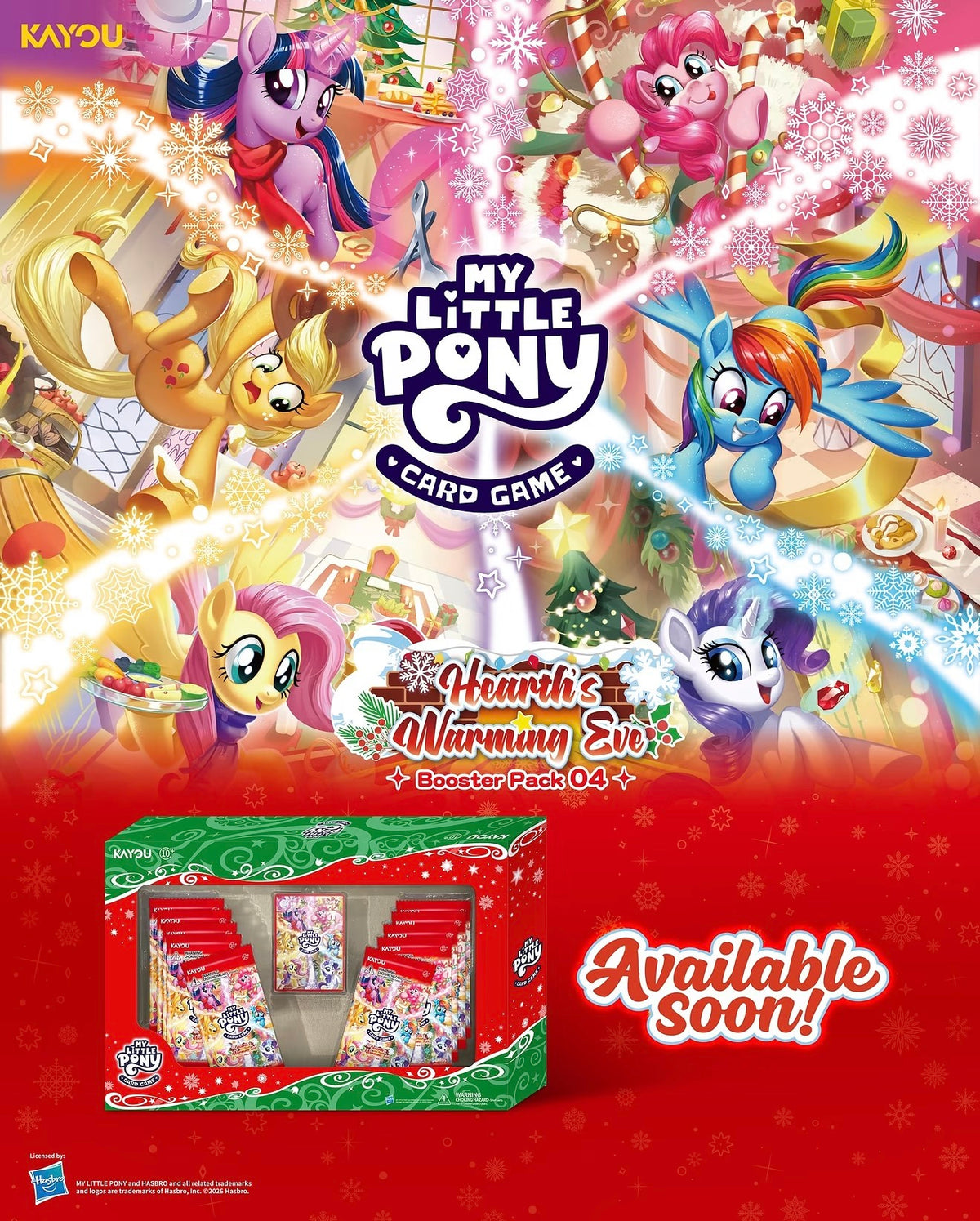 My Little Pony Trading Card Game Hearth's Warming Eve 10 Pack Bundle with 70 Card Sleeves