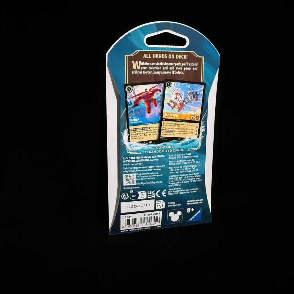 Disney Lorcana Set 6 Azurite Seas Sleeved Booster Pack