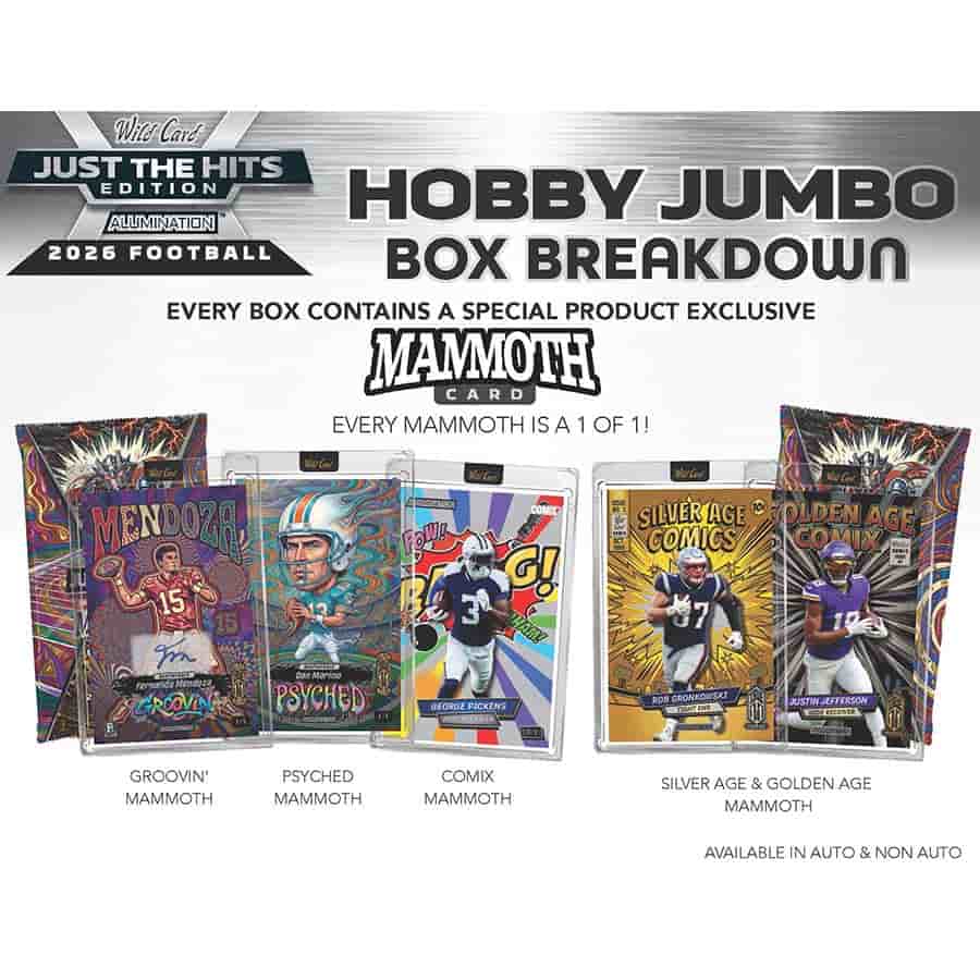 2026 WILD CARD JUST THE HITS "ALUMINATION" FOOTBALL