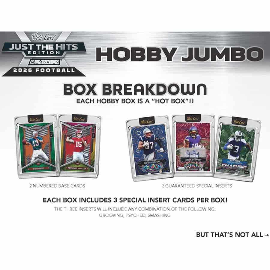 2026 WILD CARD JUST THE HITS "ALUMINATION" FOOTBALL