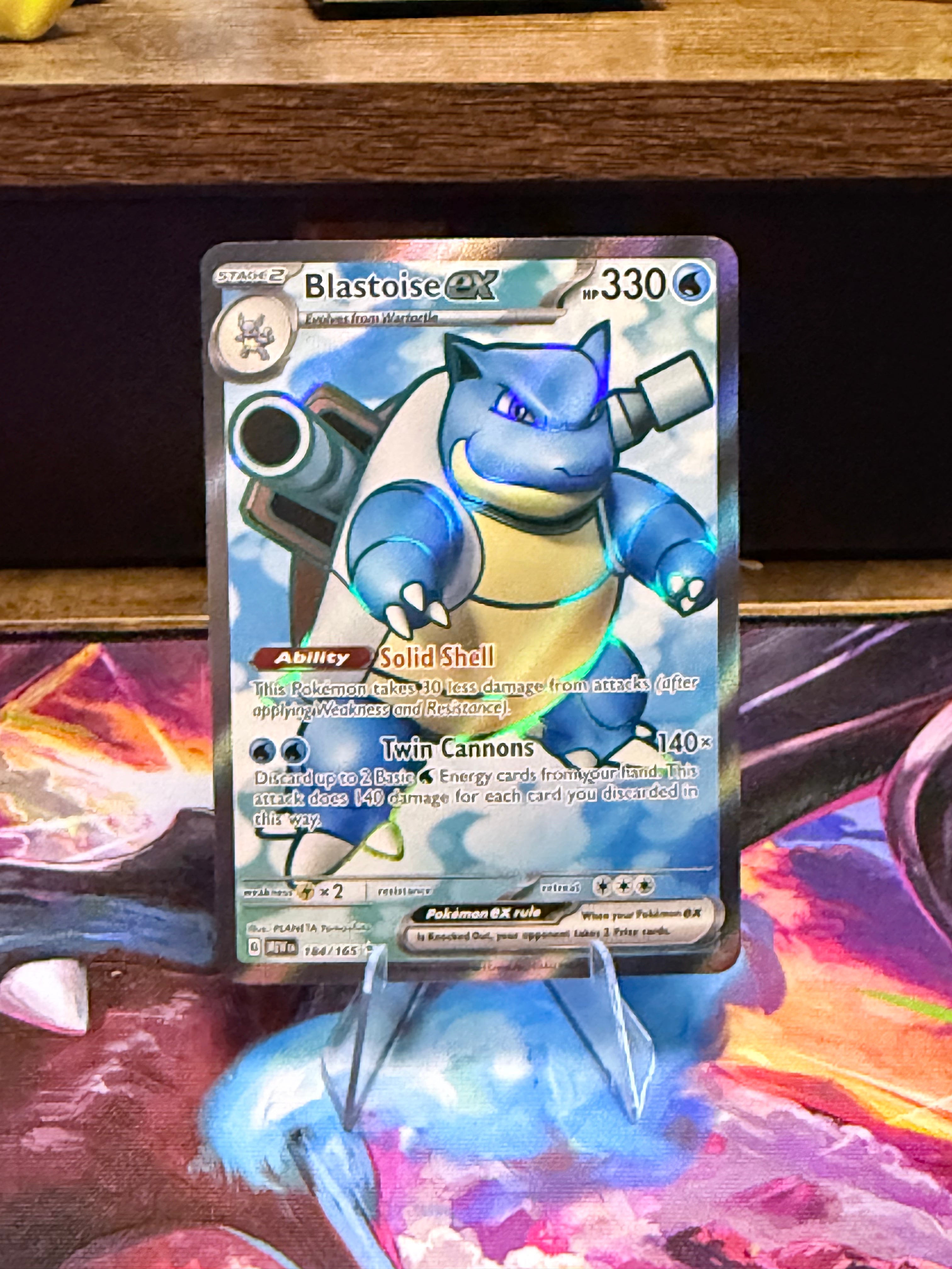 Blastoise ex 184/165 Scarlet & Violet 151 Ultra Rare Full Art Pokémon Card Near Mint
