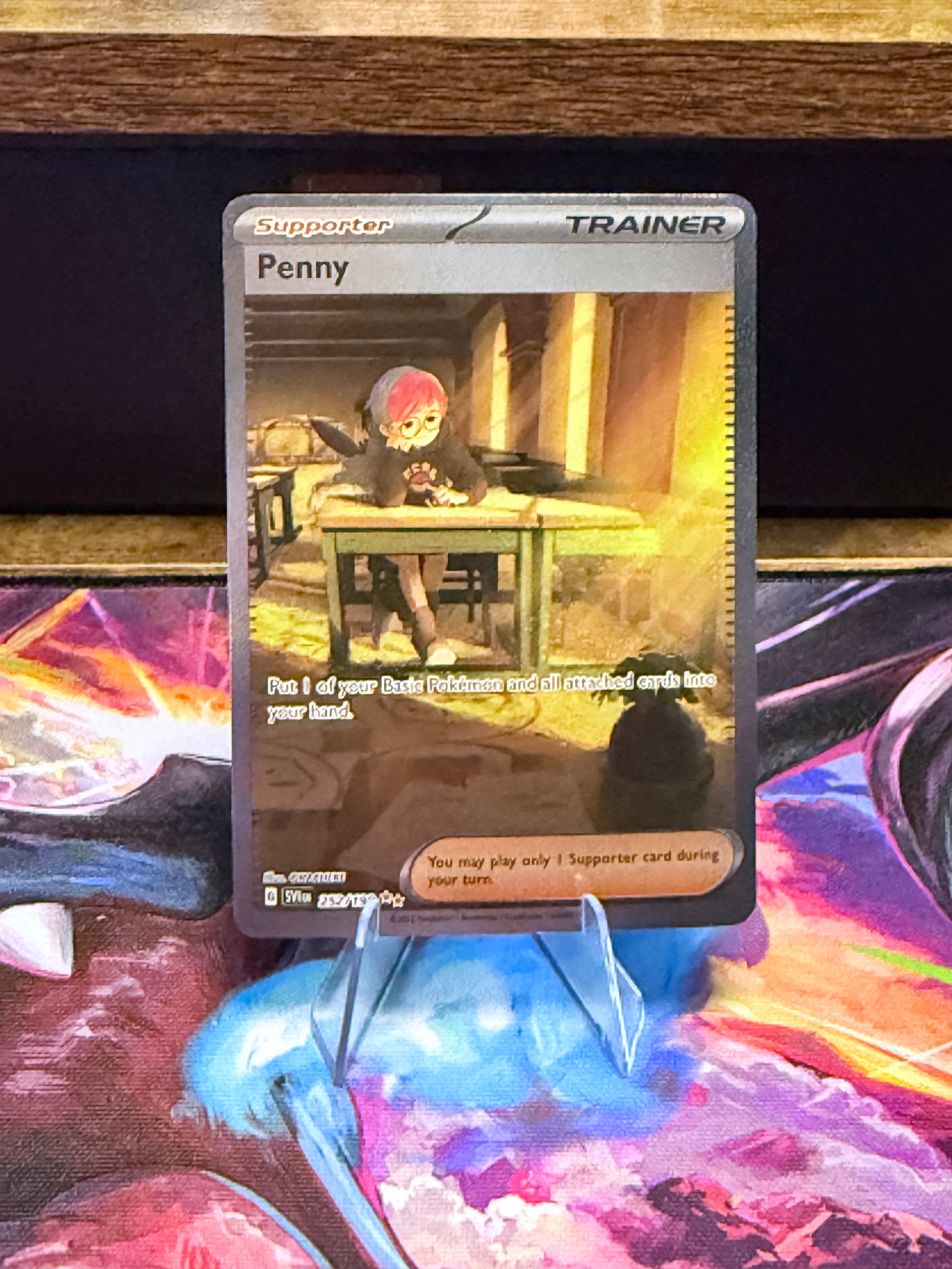 Penny 252/198 Scarlet & Violet Secret Illustration Rare Pokémon Trainer Card Near Mint