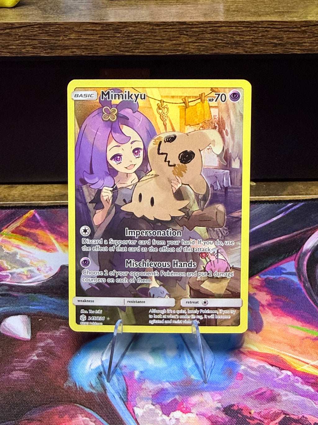 Mimikyu 245/236 Cosmic Eclipse Character Rare Secret Pokémon Card Near Mint