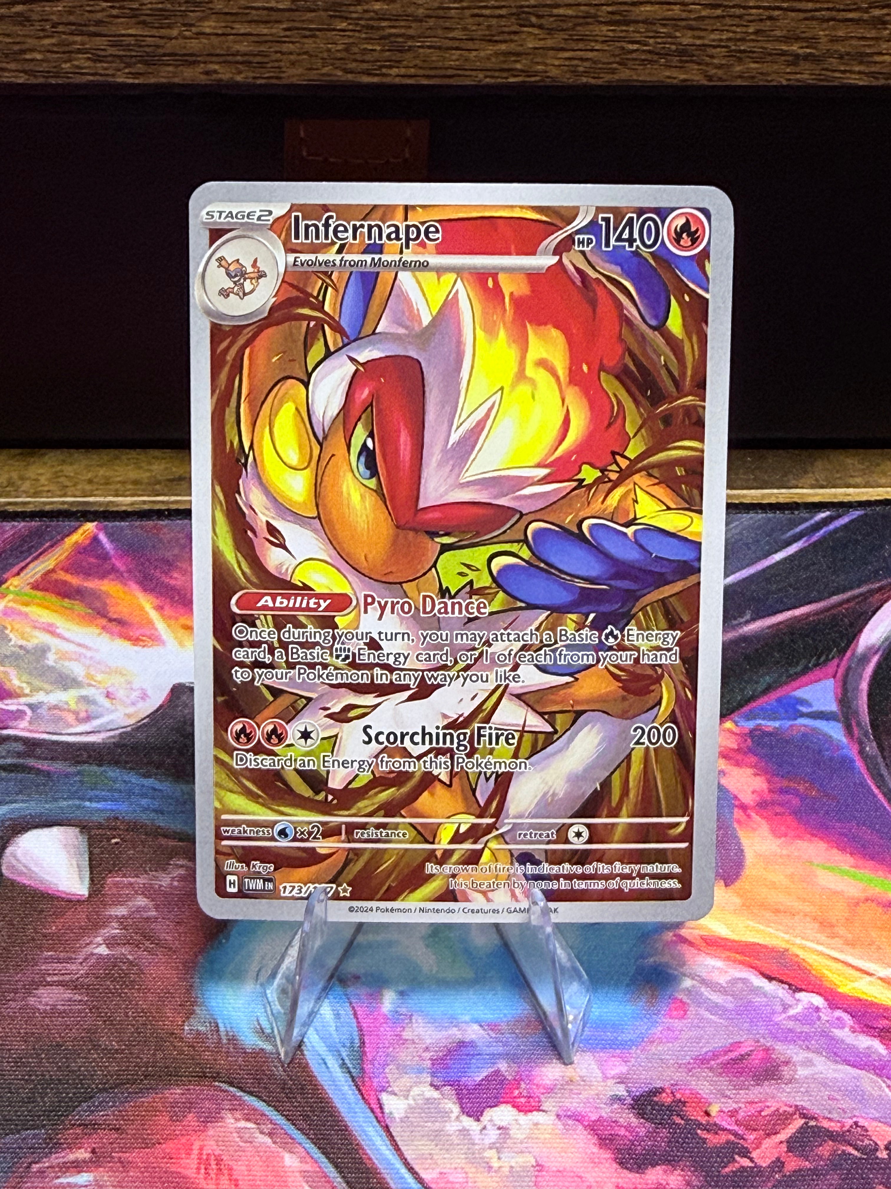 Infernape 173/167 Twilight Masquerade Illustration Rare Pokémon Card Near Mint