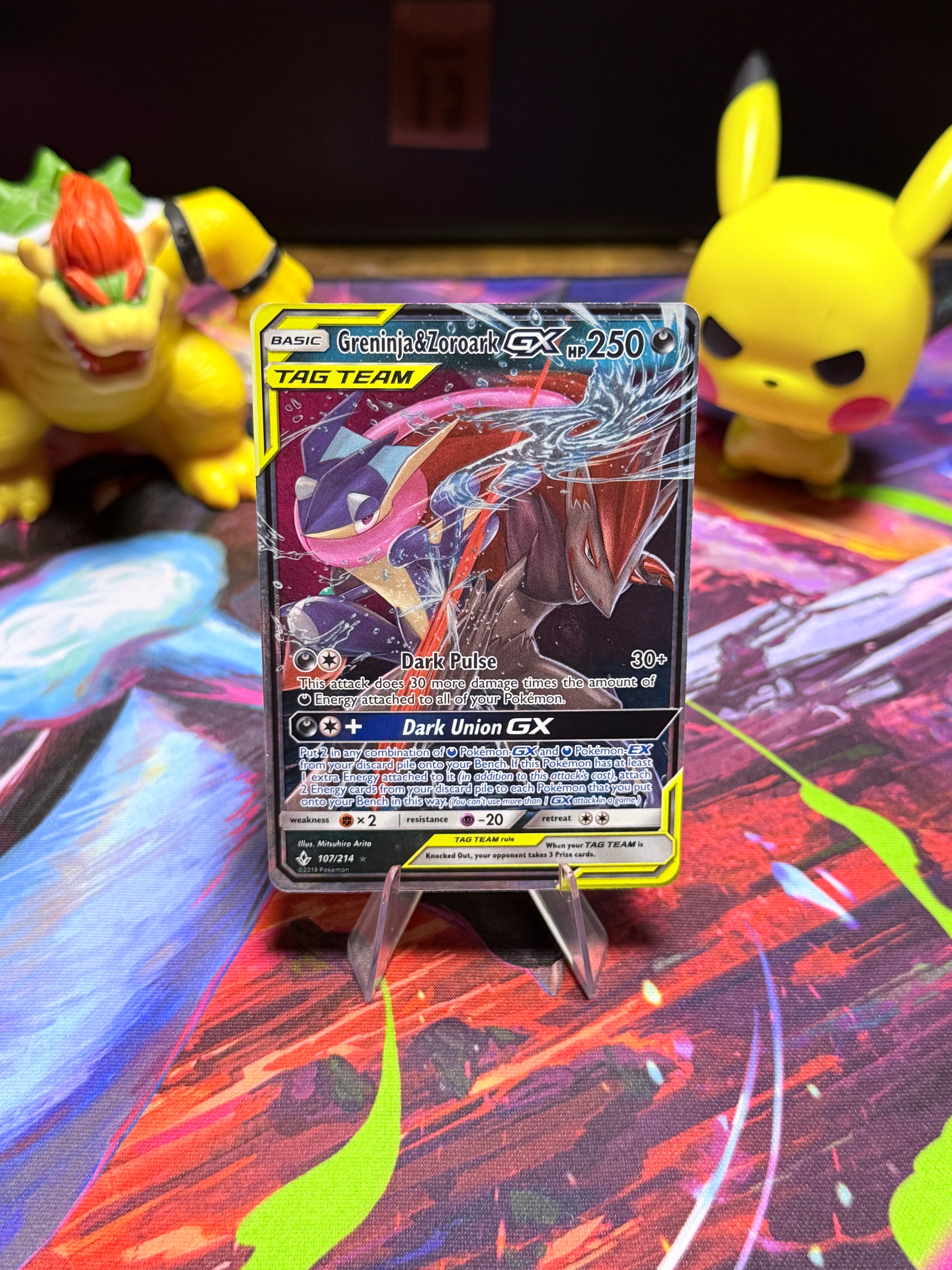 Greninja & Zoroark GX 107/214 TAG TEAM Pokémon Unbroken Bonds Card | Near Mint