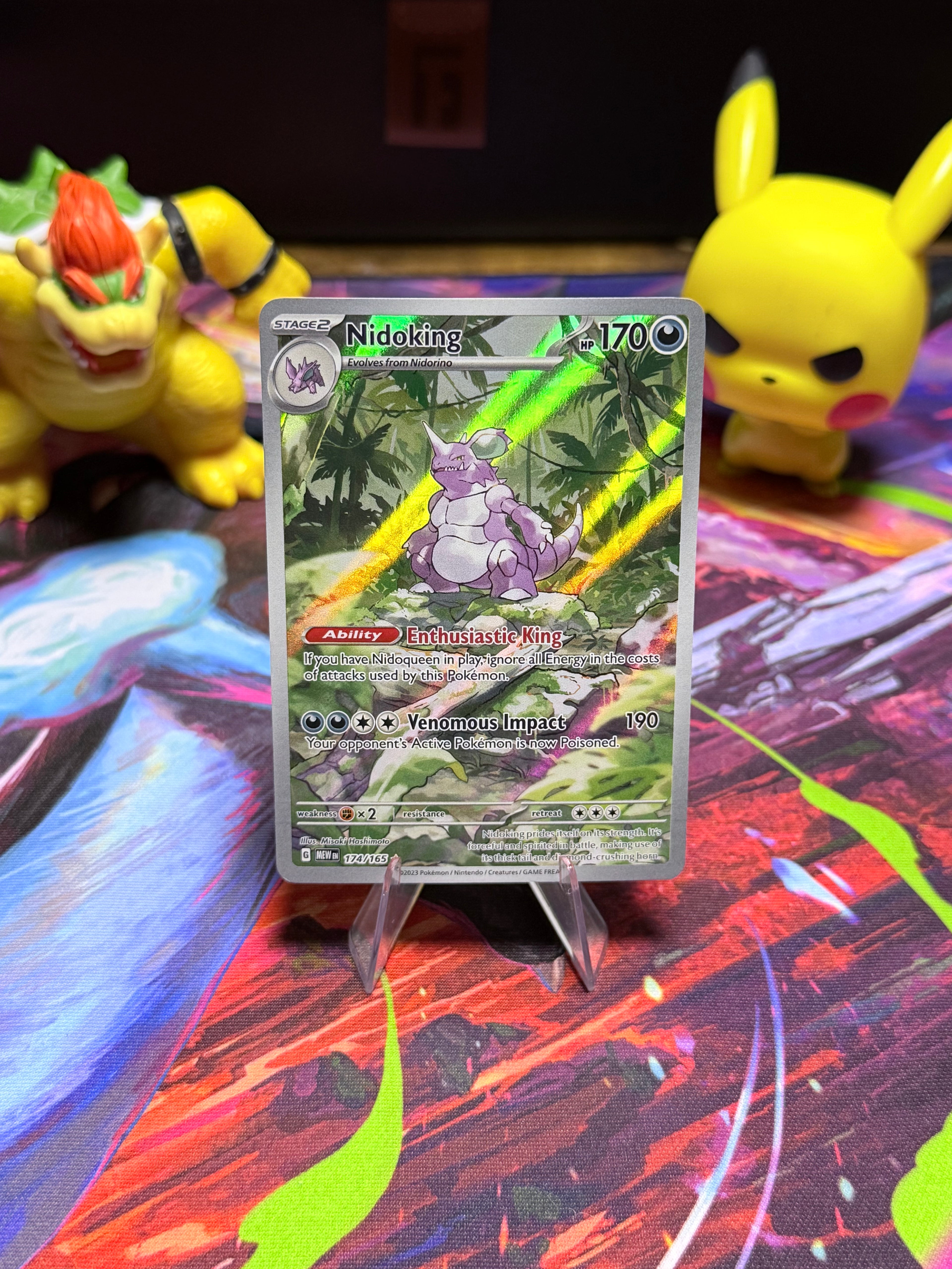 Nidoking Illustration Rare 174/165 | Pokémon 151 Special Illustration Card | Near Mint