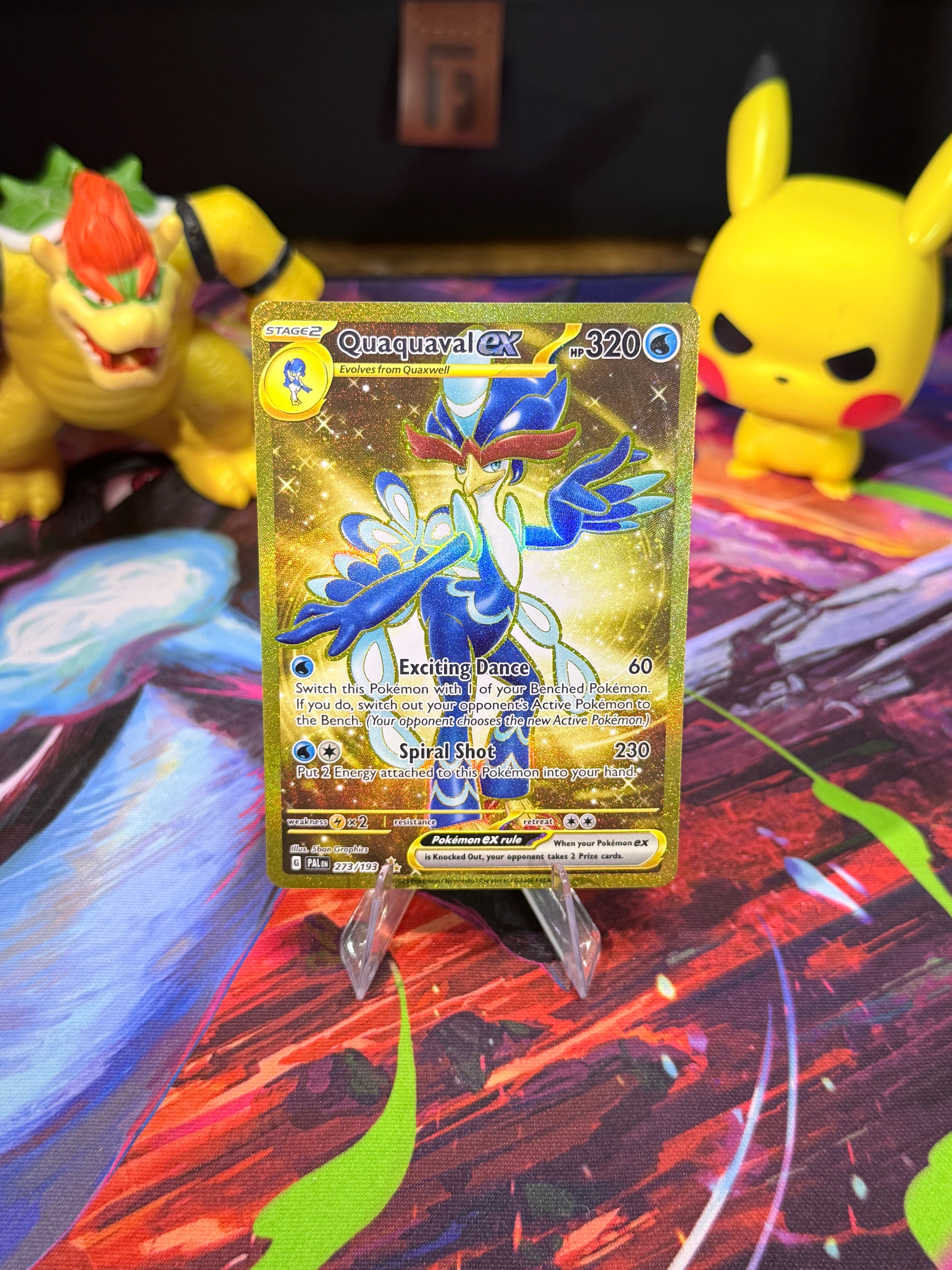 Quaquaval ex 273/193 | Paldea Evolved Hyper Rare Gold Pokémon Card | Near Mint