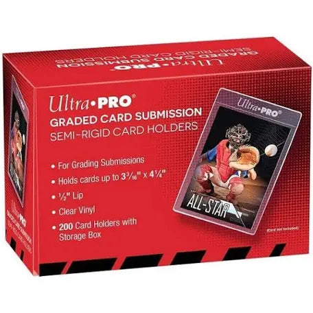 Ultra PRO Graded Card Submission Semi-Rigid Card Holders (200 Count) | PSA, BGS & CGC Ready