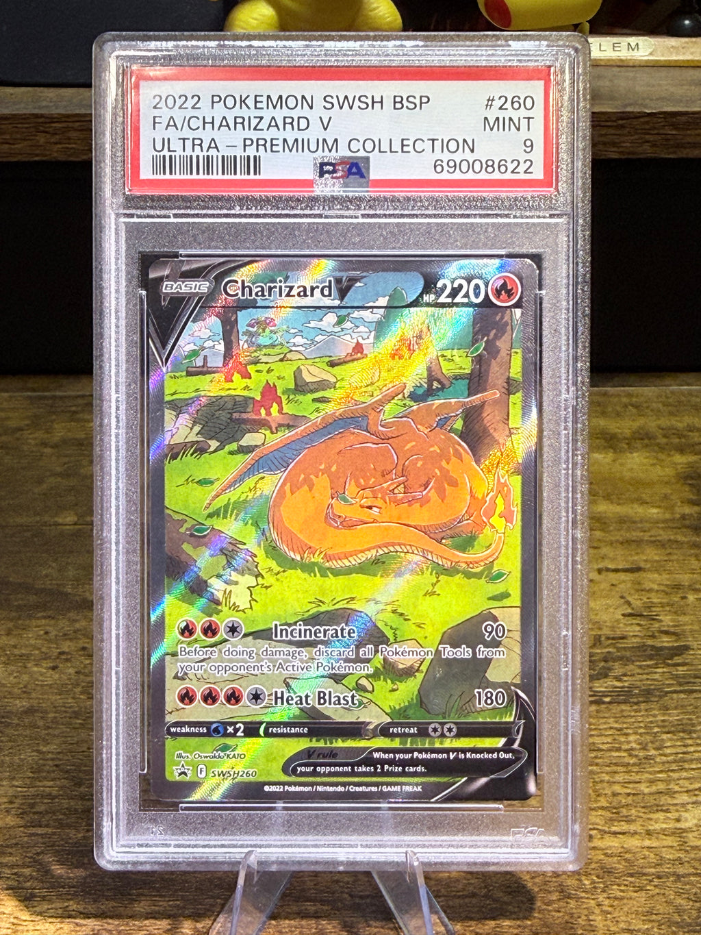 PSA 9 Mint Charizard V SWSH260 Ultra-Premium Collection Promo UPC